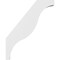 Ekena Millwork 3 1/2-in. W x 26-in. D x 32-in. H Funston Architectural Grade PVC Knee Brace BRCP035X26X32FST - alternate 2